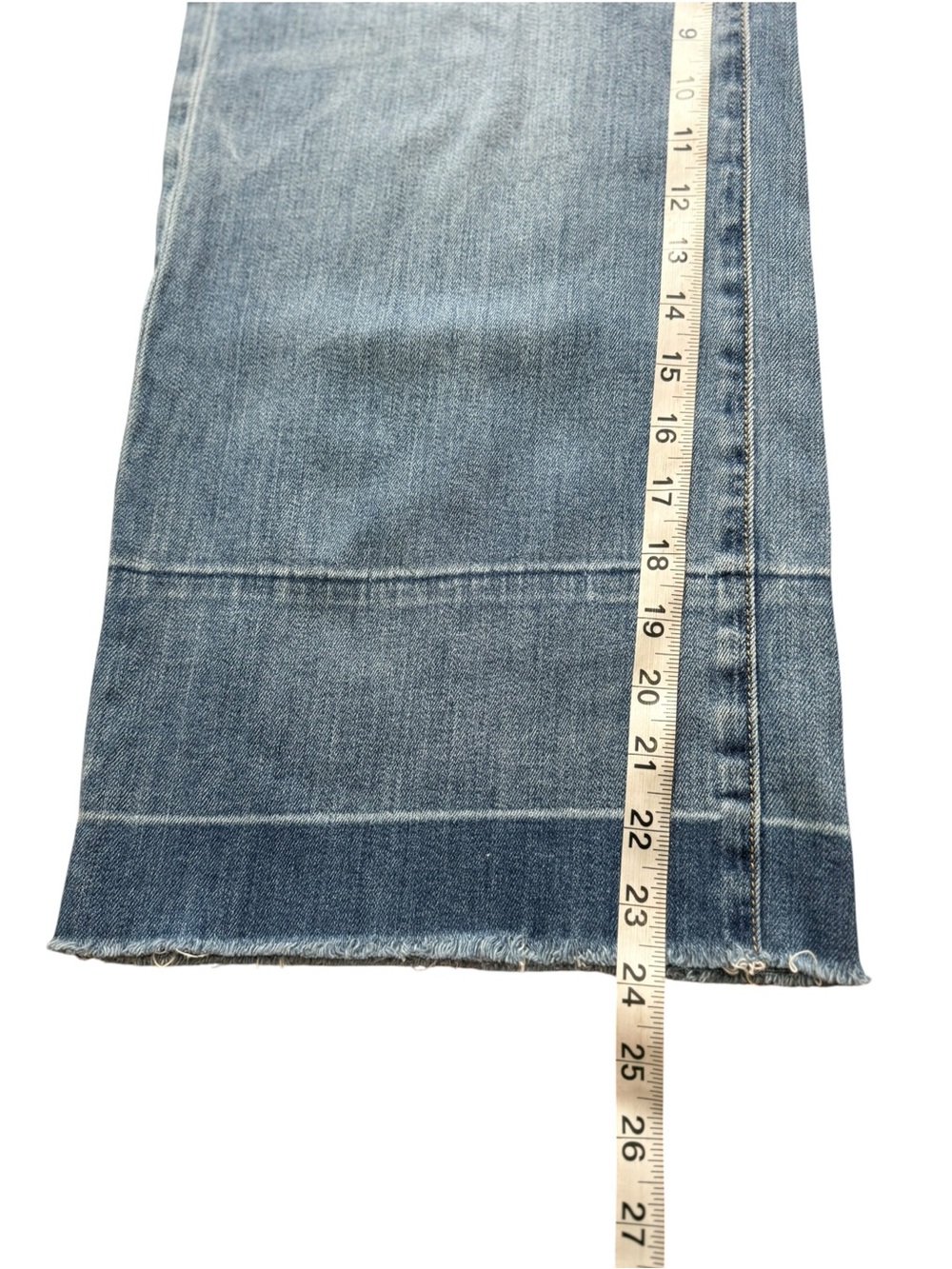 Pilcro and the Letterpress Wide Leg Crop Jeans Raw Hem Medium Wash 29 - Picture 6 of 9